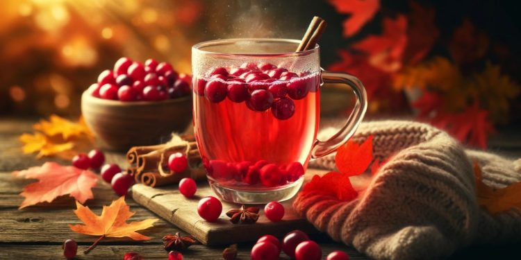 Chá de cranberry (imagem gerada por IA)