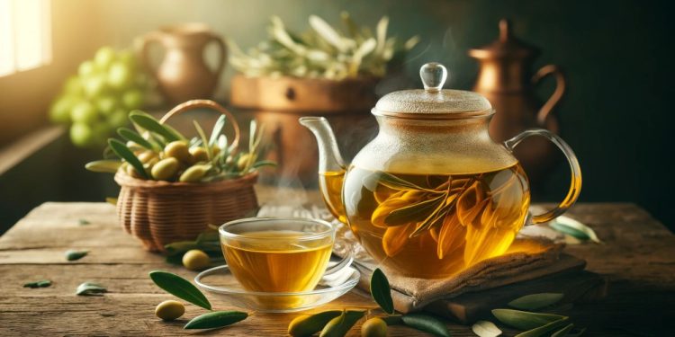 Chá de oliveira (imagem gerada por IA)